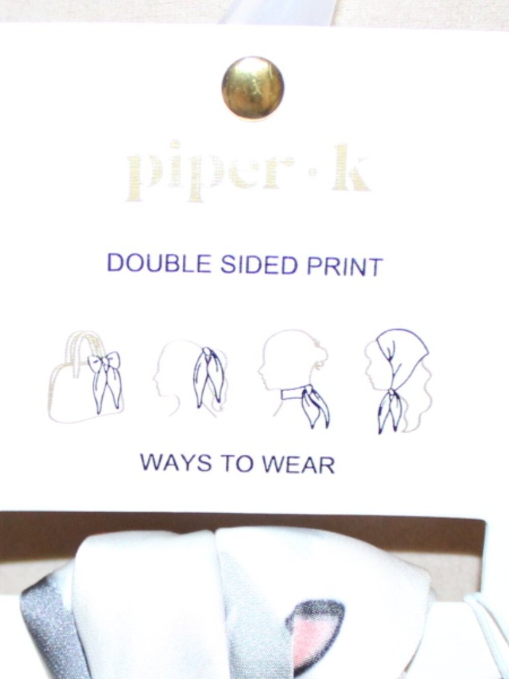 NWT Piper-K Double sides whimsical cat scarf/purse scarf WHIMSICAL/FUN!! - Picture 7 of 10